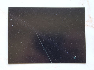 Comet Swan and Eta Aquarid Meteor Postcard