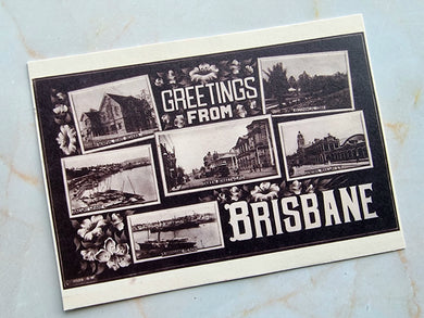 Vintage Brisbane City Postcard