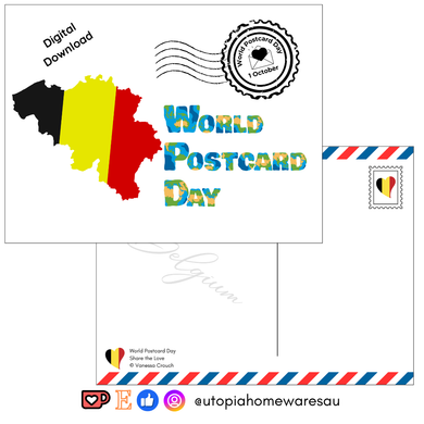 Belgium - World Postcard Day - Digital Download