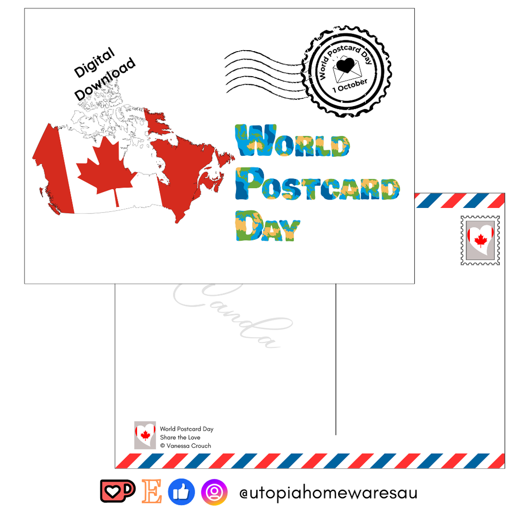 Canada - World Postcard Day - Digital Download