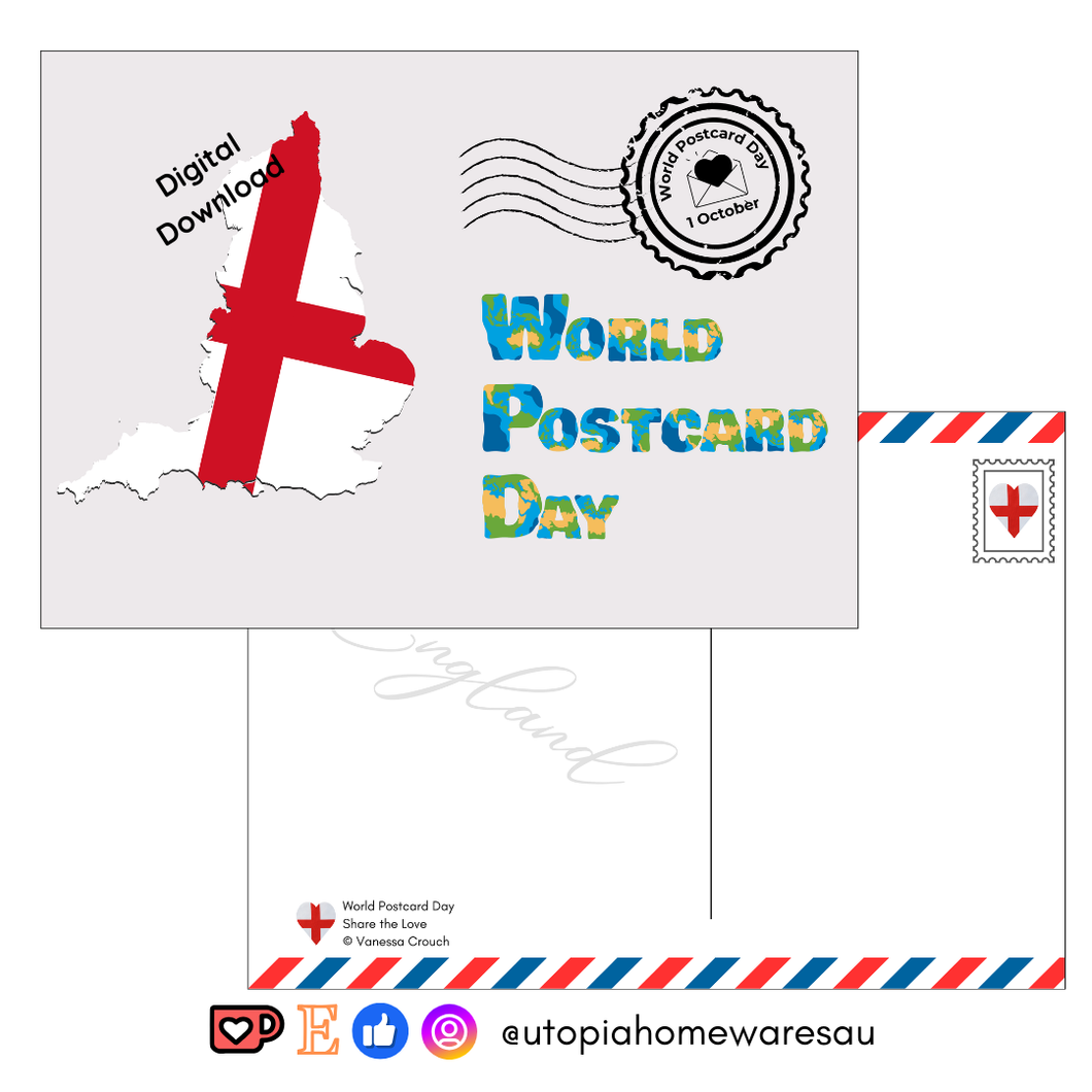 England - World Postcard Day - Digital Download