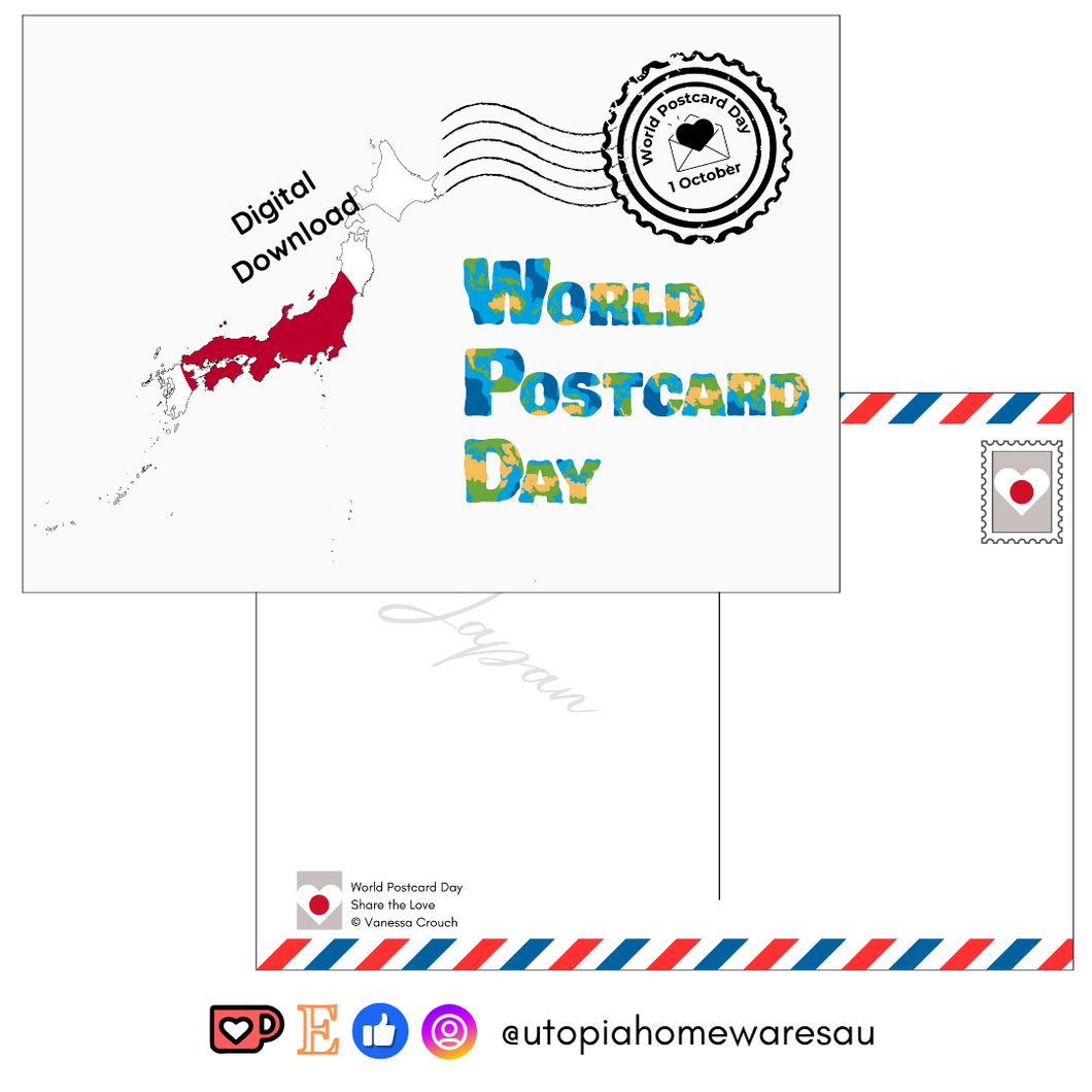 Japan - World Postcard Day - Digital Download