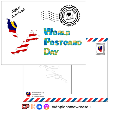 Malaysia - World Postcard Day - Digital Download