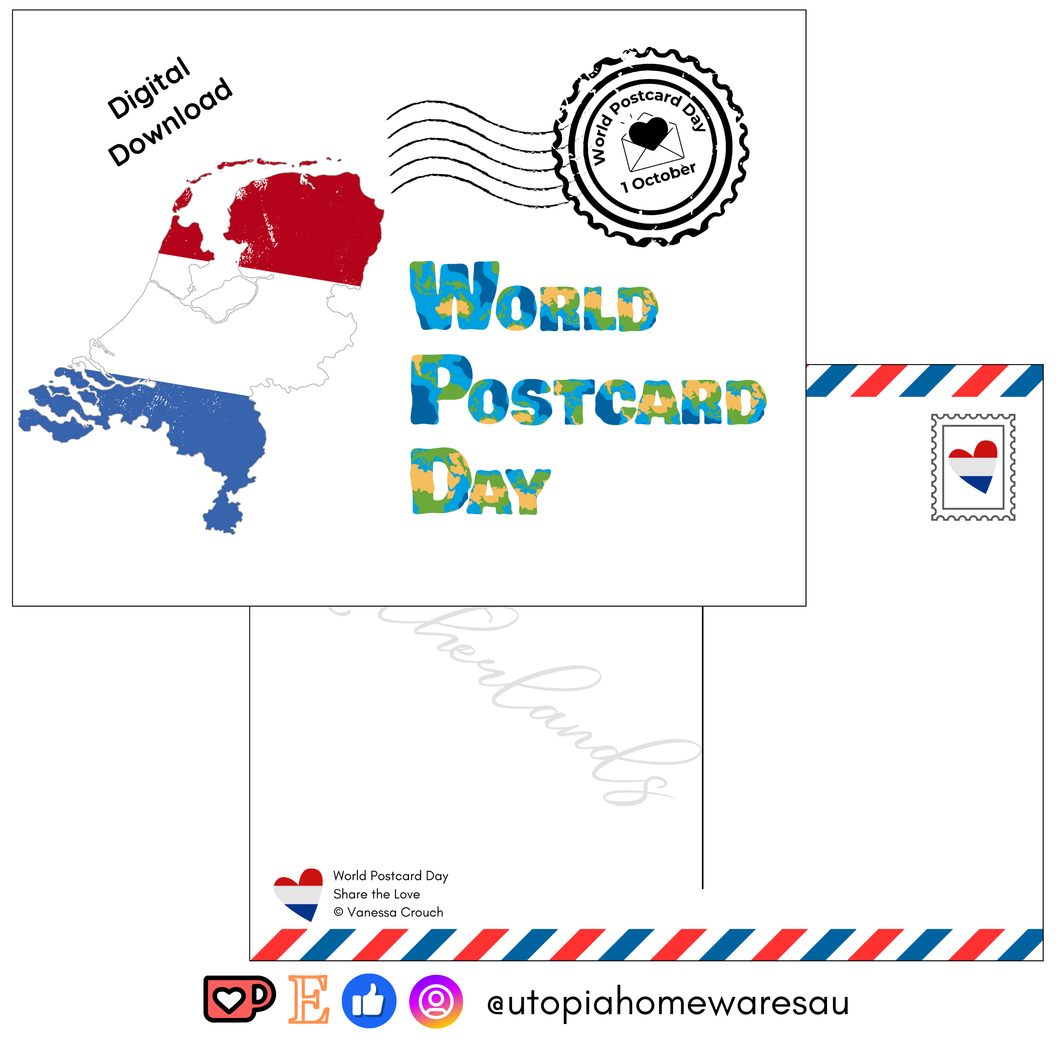 Netherlands - World Postcard Day - Digital Download