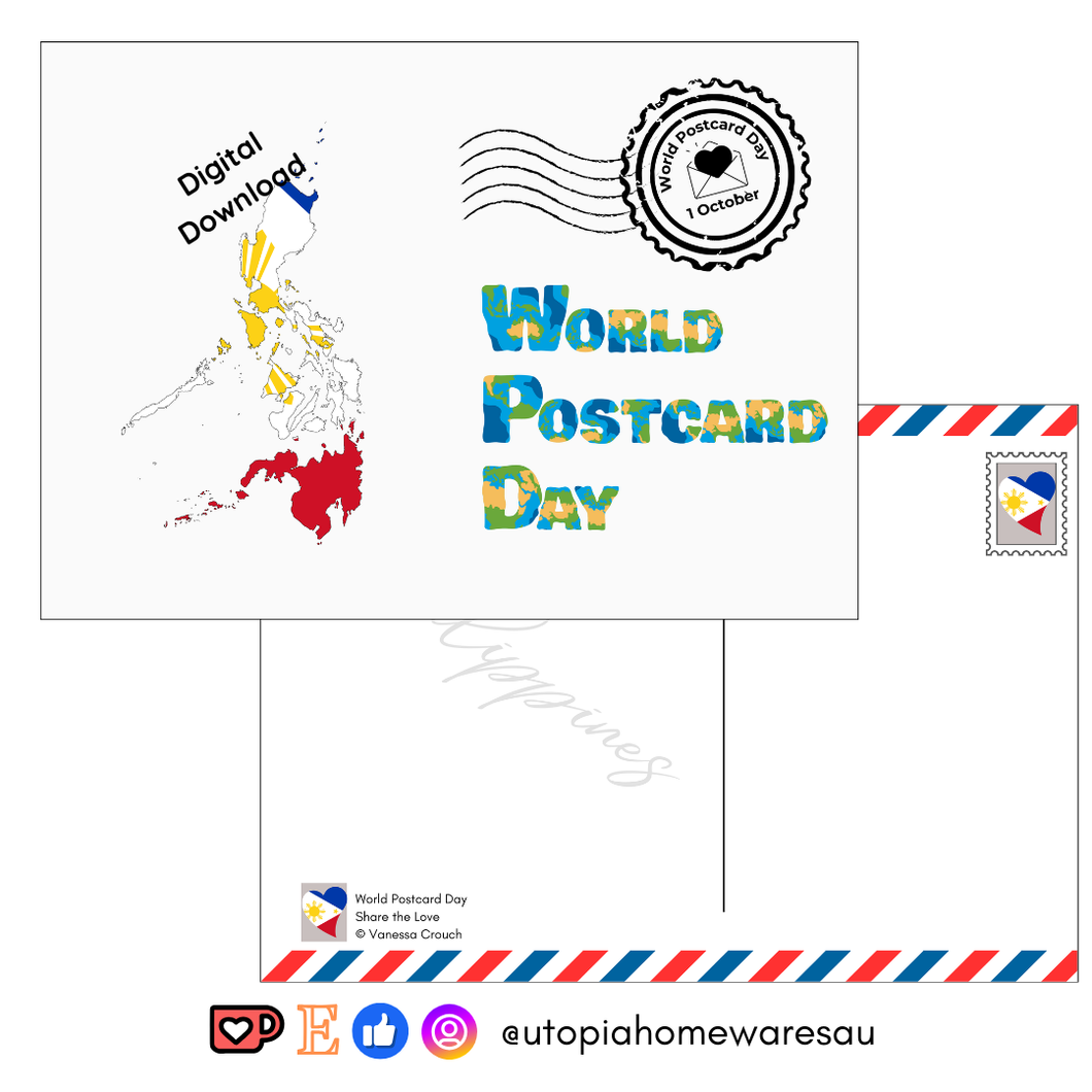 Philippines - World Postcard Day - Digital Download