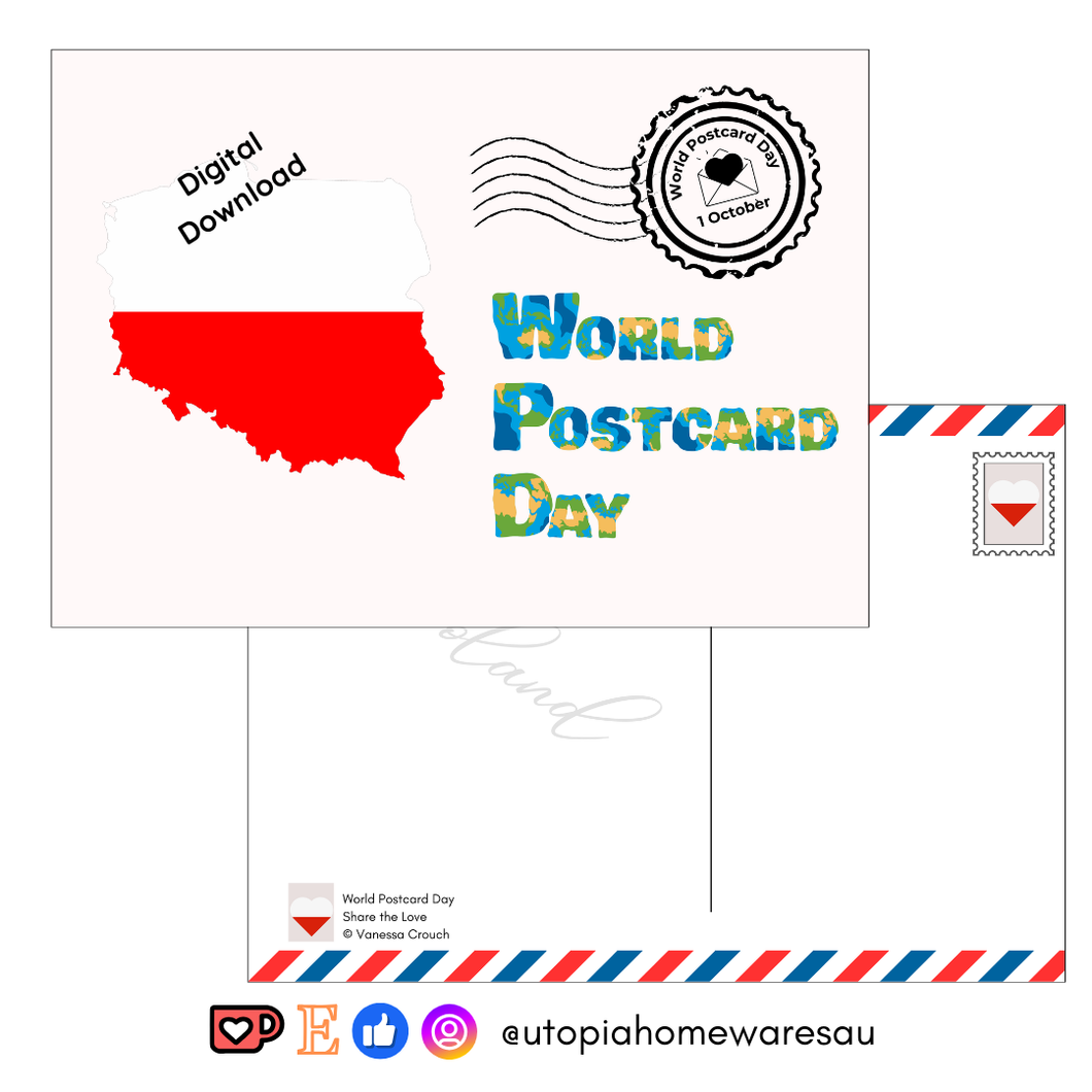 Poland - World Postcard Day - Digital Download