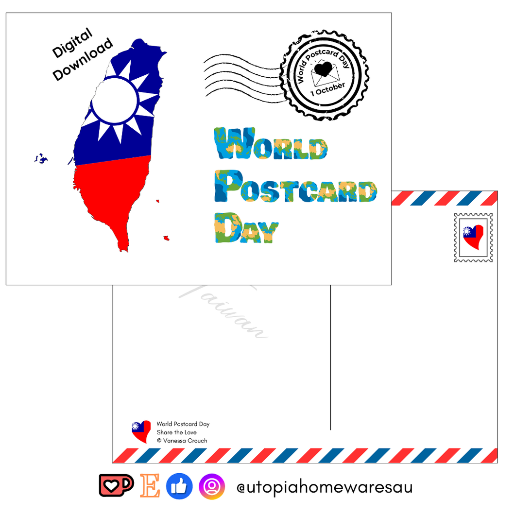 Taiwan - World Postcard Day - Digital Download