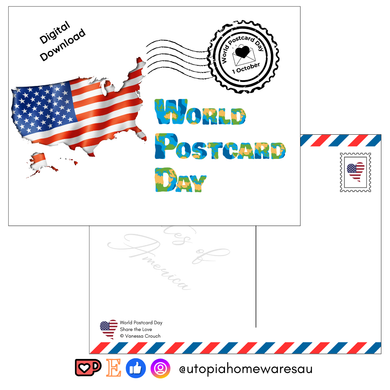 USA - World Postcard Day - Digital Download