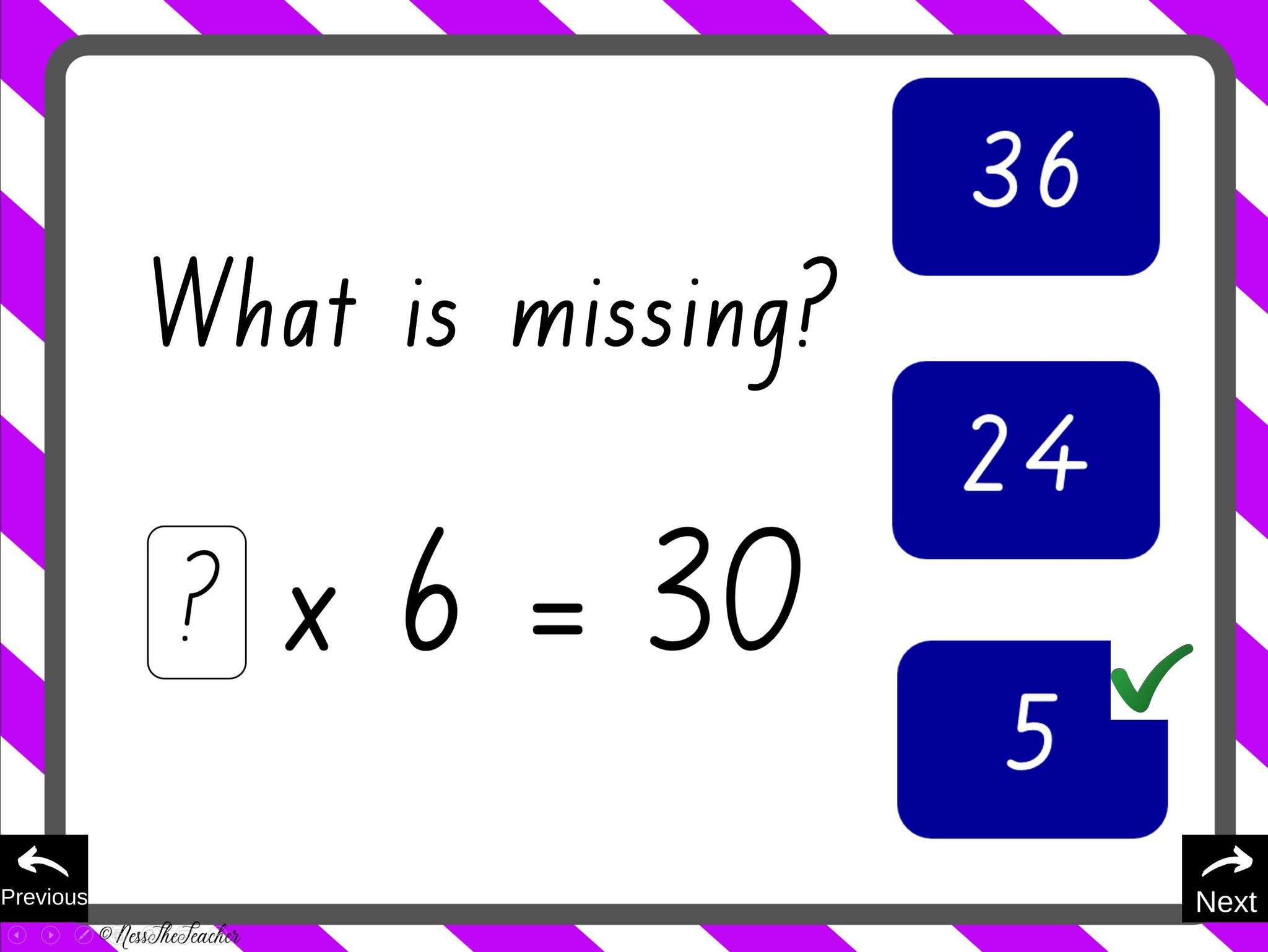 Multiplication X5 fact practice times tables slideshow quiz Queensland ...